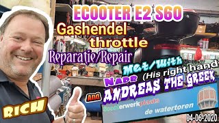 🇳🇱Gashendel Throttle Reparatie repair ECOOTER E2 S60 [upl. by Euqinom]