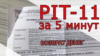 Как вернуть деньги с налогов в Польше ПИТ 11 PIT 11 [upl. by Suraved]