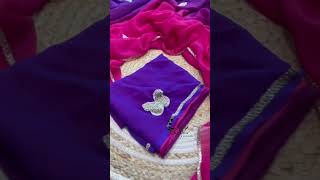 SAREE CODE  ACBG35 Rs1199 Soft Shaded Butterfly Georgette Saree Golden Lace Border shortvideo [upl. by Onimod]