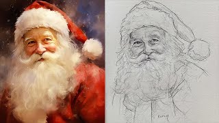 Learn to draw Santa Claus on Christmas 2024 step by step [upl. by Asseram]