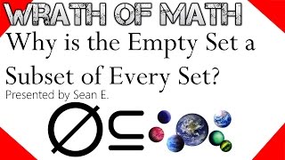 Why is the Empty Set a Subset of Every Set  Set Theory Subsets Subset Definition [upl. by Ujawernalo]