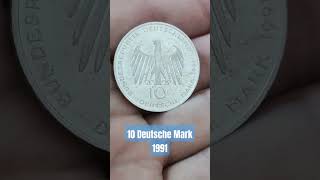 10 Deutsche Mark 1991 silver coin german silver coin collection [upl. by Auehsoj]