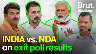 INDIA vs NDA on exit poll results [upl. by Ganiats]