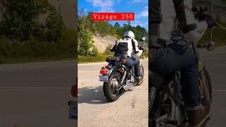 2006 Yamaha XV250 Virago 060 101s 18 mile acceleration [upl. by Domineca]