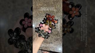 Floral barrettes accessory hairaccessories hairclips crystals clawclips apparel luxury cute [upl. by Deny]