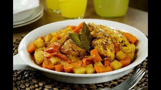 Delicioso Pollo a la Cacerola  Pollo con verduras [upl. by Novikoff]