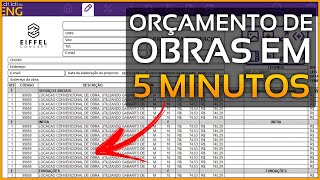 Como fazer um Orçamento de obras com cronograma em 5 min [upl. by Briano252]