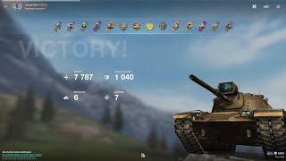 M60 • 7700 DMG • WoT Blitz Replays [upl. by Lledyr]