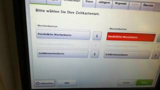 Zeitkarte Monats und Wochenkarten am DB Fahrkartenautomat kaufen [upl. by Enair417]