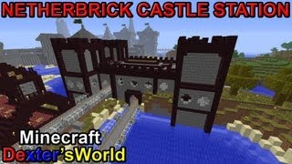 Minecraft Timelapse Netherbrick Castle Station [upl. by Anicnarf]