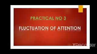 Fluctuation of Attention Practical in Urdu [upl. by Weihs264]