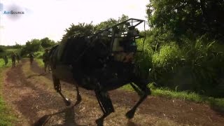 Boston Dynamics Legged Squad Support System LS3 Carrying Load for Soldiers [upl. by Marzi360]