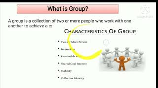 Group in organizational behavior Group Characteristics Formal and Informal groups [upl. by Jeanine]