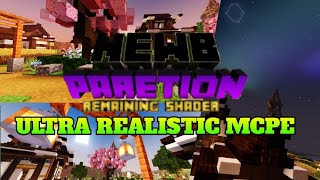 BEST SHADERS MCPE V 120  121  NEWB X PARETION 🔥  best shaders mcpe the same as java [upl. by Asaert]