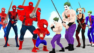 Siêu nhân nhện🔴Spider Man Family Fights HULK FAMILY and JOKER vs Shark Spider Man in EPIC Battle [upl. by Eile]