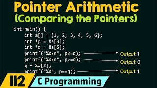 Pointer Arithmetic Comparing the Pointers [upl. by Yelnats]