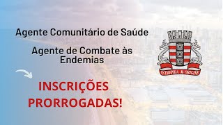 🚨URGENTE Inscrições Prorrogadas para Prova de João Pessoa de ACS e ACE [upl. by Sadowski]