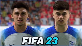 FIFA 23  ALL ENGLAND U 21 PLAYERS WITH REAL FACES [upl. by Aiseneg519]