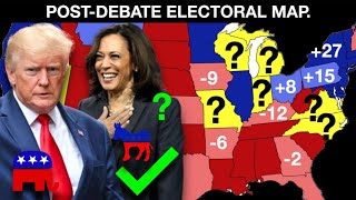 POSTDEBATE 2024 US Presidential Election Prediction  Kamala Harris vs Donald Trump [upl. by Nowed]