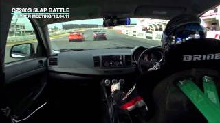 EVO X 筑波サーキット57秒台 HKS CZ200S 5LAP BATTLE【Tsukuba circuit for 57 seconds】 [upl. by Enitsirt]