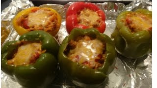 How to Make Homemade Stuffed Green Peppers [upl. by Dorie]