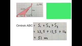 Omtrek en oppervlakte driehoek en trapezium wiskvaw wiskdo [upl. by Ahsikram]