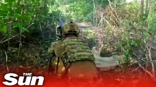 Ukrainian special forces snipers wipe out enemy Russian recon units [upl. by Aitnom]