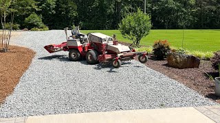 Edging Gravel Driveway with a Ventrac 4500Z Power Rake and Bucket [upl. by Satterlee]