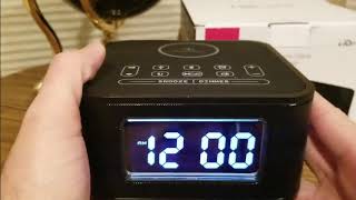 Homtime Wireless Charging Bluetooth Alarm Clock Episode 2289 Amazon Prime Unboxing amazon [upl. by Iramaj]