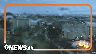 Rain begins falling as Colorado is under Winter Storm Warning [upl. by Sucramed263]