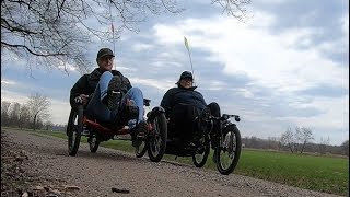 LiegeradTrike Tour bei starkem Wind und Regen Liegerad Recumbent on Tour [upl. by Ajet597]