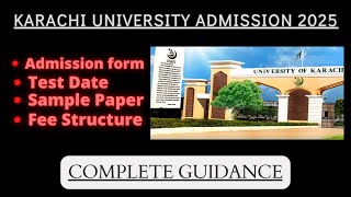 KARACHI UNIVERSITY ADMISSION Form  Sample Paper  Test Date karachiuniversity admissionsopen [upl. by Naejamron]