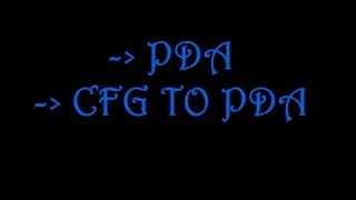 PDA amp CFG to PDA in Bangla [upl. by Dicks94]