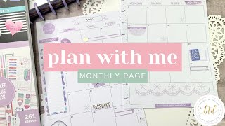 APRIL PLAN WITH ME  Monthly Spread for National Purple Day  Classic Happy Planner [upl. by Nelo339]