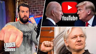 Julian Assange Free  YouTube Threatens Takedowns of Presidential Debate Streams  GUEST Tim Pool [upl. by Tulley]