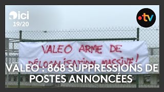 Valeo  868 suppressions de postes annoncées en France [upl. by Eyanaj]