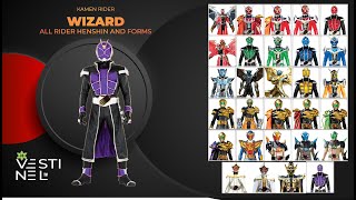 Kamen Rider Wizard All Henshin Rider and Form [upl. by Eddina422]