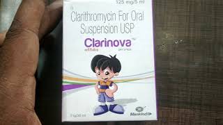 Clarinova Dry Syrup Use And Side Effect Full Hindi ReviewClarithromycin syp Clarinova कब और कैसे दें [upl. by Hillery]