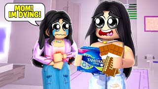 ELLIE got her FIRST PERIOD Roblox Bloxburg Roleplay [upl. by Eadrahc]