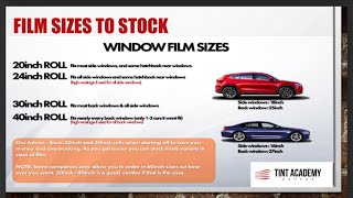 What is the best window film sizes to stock when I start my tint business [upl. by Doowyah574]