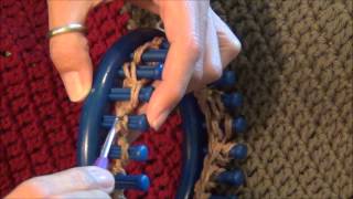 Basket Weave or Block Stitch Pattern on the Knifty Knitter Knitting Loom [upl. by Sadnak]