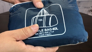 Foldable Packable Travel Duffle Bag Review [upl. by Haelem]