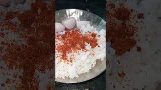 Bansi chawal Kanda lasun chutney oil aur onion [upl. by Ahsenhoj]