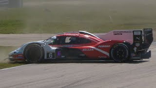 Mathieu Jaminet Crash  2024 Sebring 12 Hours Qualifying [upl. by Neddra]