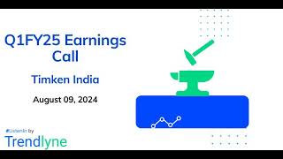 Timken India Earnings Call for Q1FY25 [upl. by Ignacius903]