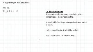 Vergelijkingen met breuken 2 HAVOVWO [upl. by Flemings]