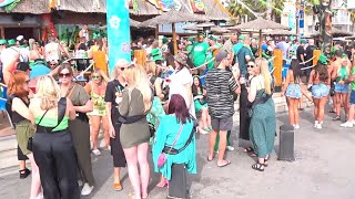 Benidorm 💚 Saint Patriks Day 17 March 2024 Costa Blanca Spain 4K [upl. by Ahsyas173]