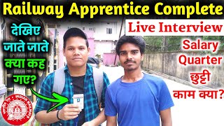 🔴 Live Interview With Apprentice Completed Candidate 👌💯✅ Railway Apprentice 2022  apprentice [upl. by Belloir]