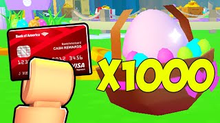 I BOUGHT 1000 EASTER GIFTS IN PET SIMULATOR X [upl. by Puto654]