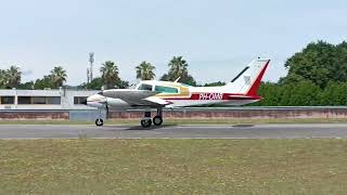 Cessna 310  takeoff at LPBR [upl. by Auhesoj]